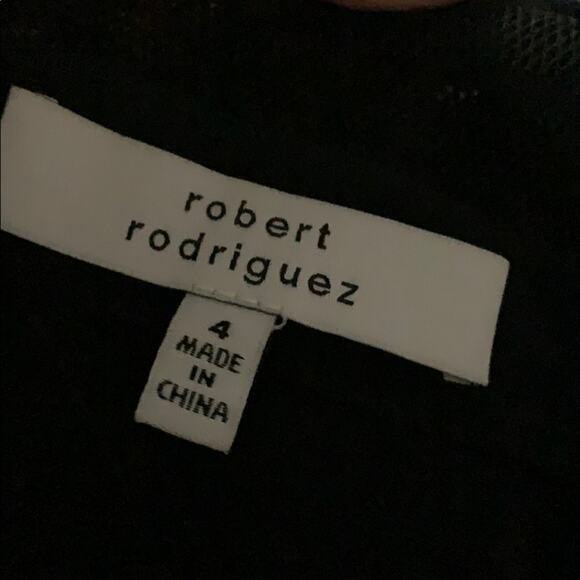 Robert Rodriguez mesh yoke flounce hem dress - Picture 4 of 6